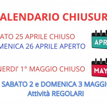 CALENDARIO CHIUSURE